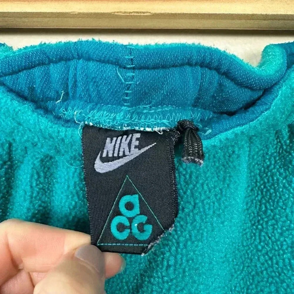 Nike ACG Fleece Sweatpants Retro Baselayer Blue Purple Women's Size Medium - Picture 2 of 7